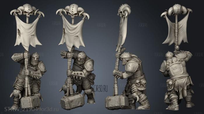 Thug Ogre Bearer stl model for CNC