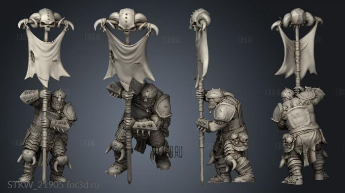 Thug Ogre Bearer stl model for CNC