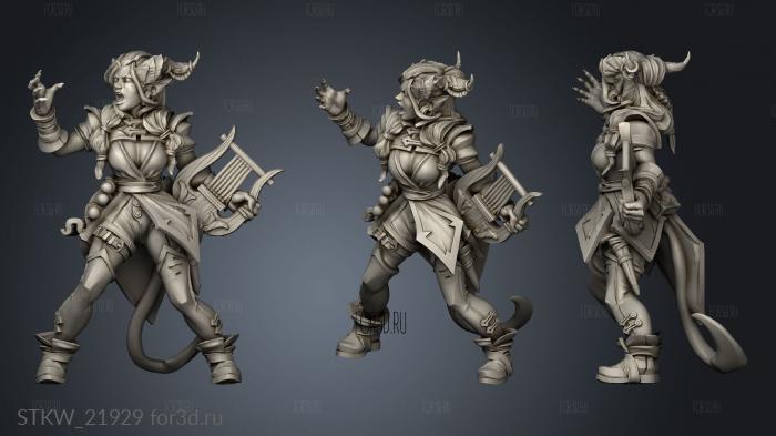 Tiefling Bard Tieflings Characters stl model for CNC