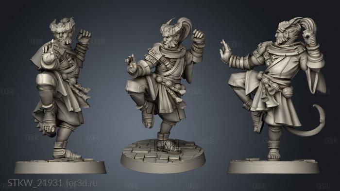 Tiefling Monk Tieflings Characters 3d stl модель для ЧПУ