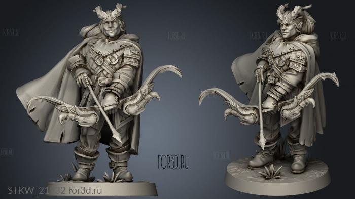 Tiefling Ranger Tieflings Characters ch stl model for CNC