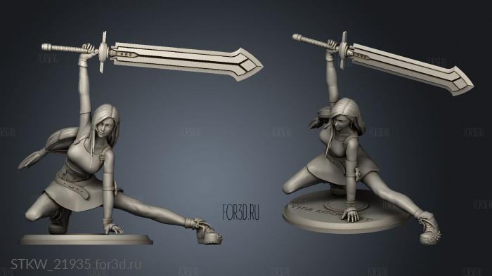 Tifa Lockhart stl model for CNC