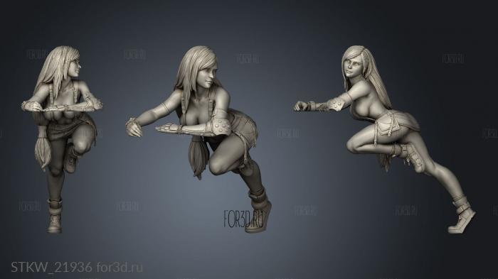 Tifa Lockhart semi stl model for CNC