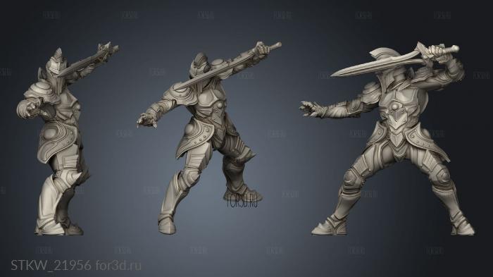 Tiger Skull Thrall Assassin standing stl model for CNC