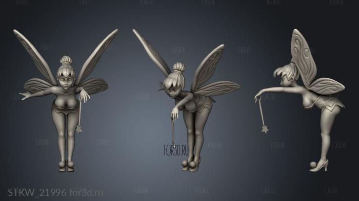 Tinkerbell Wing stl model for CNC