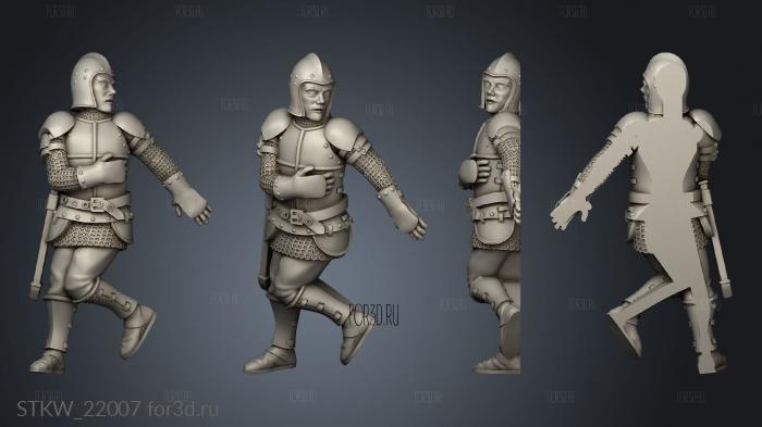 Dead Knights Knight stl model for CNC