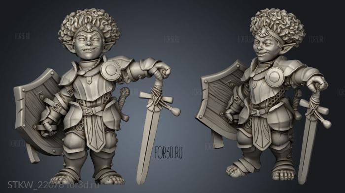 Titans halfling To Gnom stl model for CNC