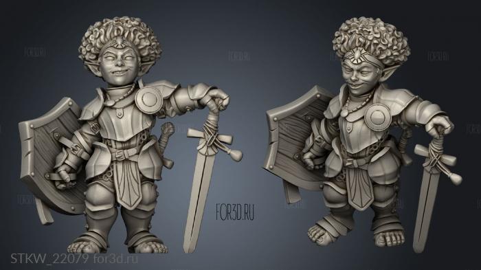 Titans halfling To Set Gnom stl model for CNC