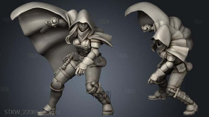 Titans Human Female Rogue stl model for CNC