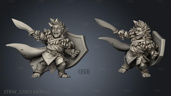 Titans Halfling stl model for CNC