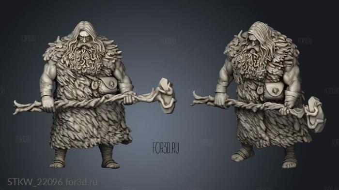 Titans Human Druid stl model for CNC