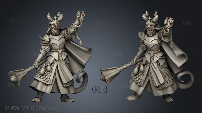 Titans Tiefling stl model for CNC