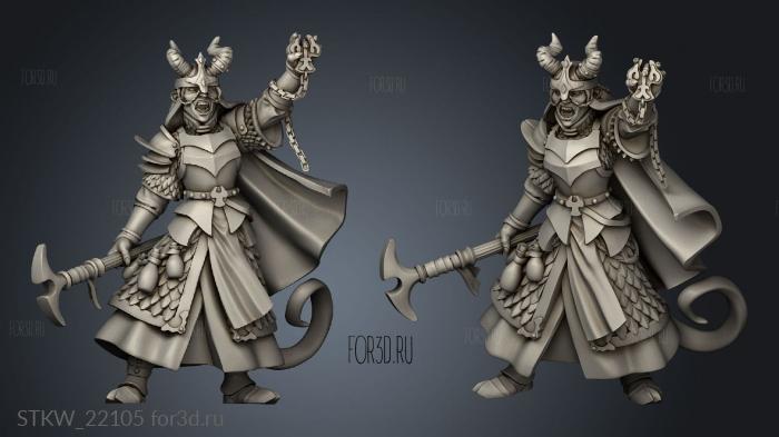 Titans Tiefling stl model for CNC