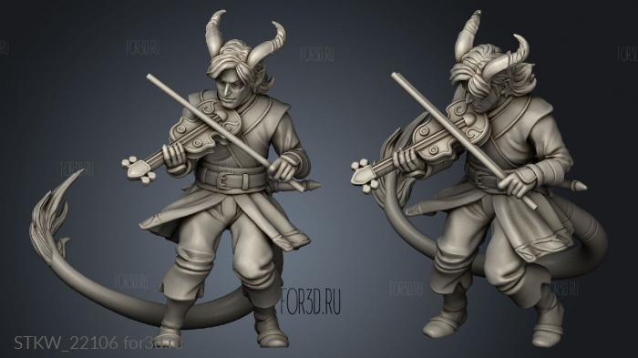 Titans Tiefling Bard Male 3d stl модель для ЧПУ