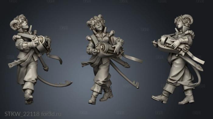 Titans Tiefling Bard stl model for CNC