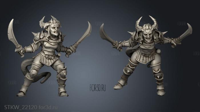 Titans Tiefling Fighter 3d stl модель для ЧПУ