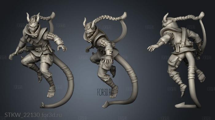 Titans Tiefling stl model for CNC