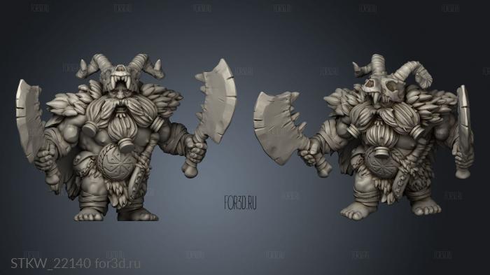 TITANS Dwarf Barbarian Male 3d stl модель для ЧПУ