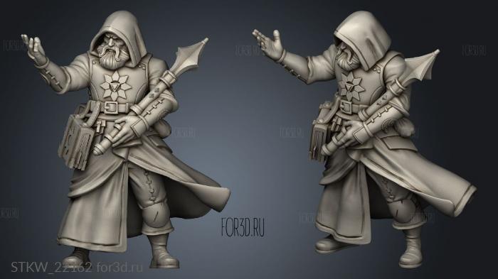 TITANS Human Male Cleric stl model for CNC