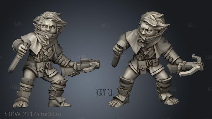 TITANS Halfling Rogue stl model for CNC