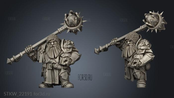 Titans Dwarf Veteran 3d stl модель для ЧПУ