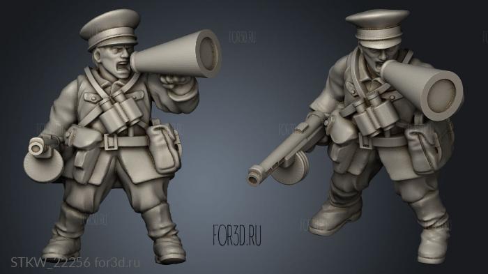 RUSSIA INFANTRY POLITICAL COMMISSAR stl model for CNC