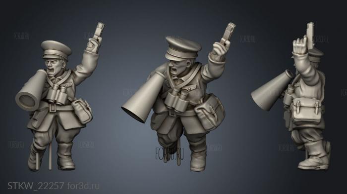 RUSSIA INFANTRY POLITICAL COMMISSAR stl model for CNC