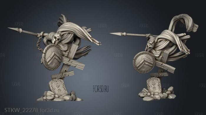 Zombie Graveyard Ghost Spear Shield 3d stl модель для ЧПУ