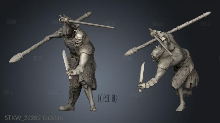 Zombie Siamese Attacking 3d stl модель для ЧПУ