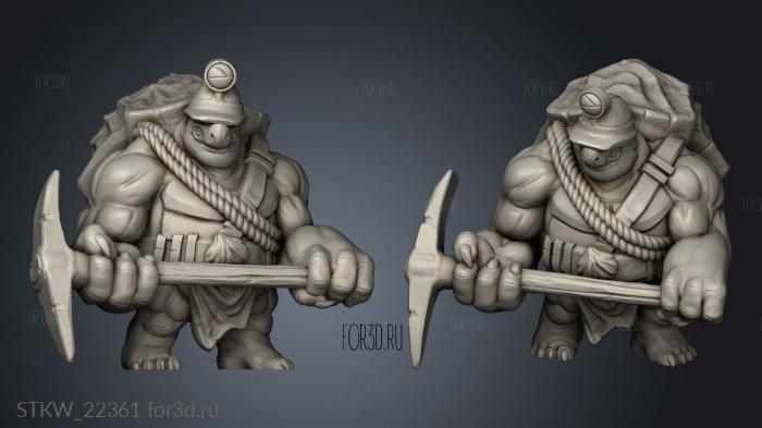 tortle adventurer 3d stl модель для ЧПУ