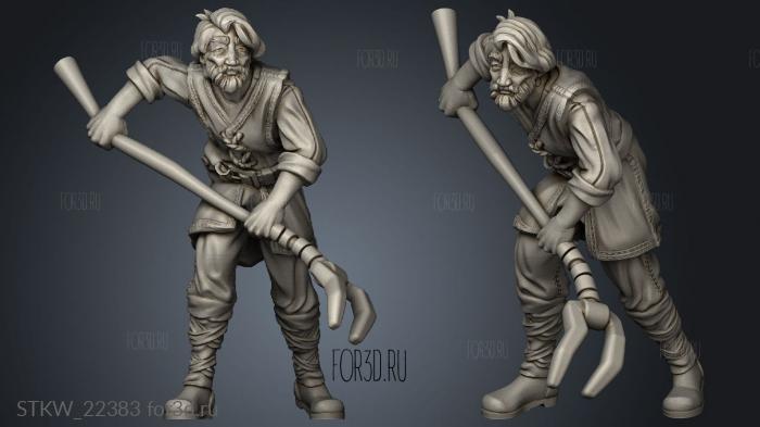 Townsfolk Stable Keeper 3d stl модель для ЧПУ