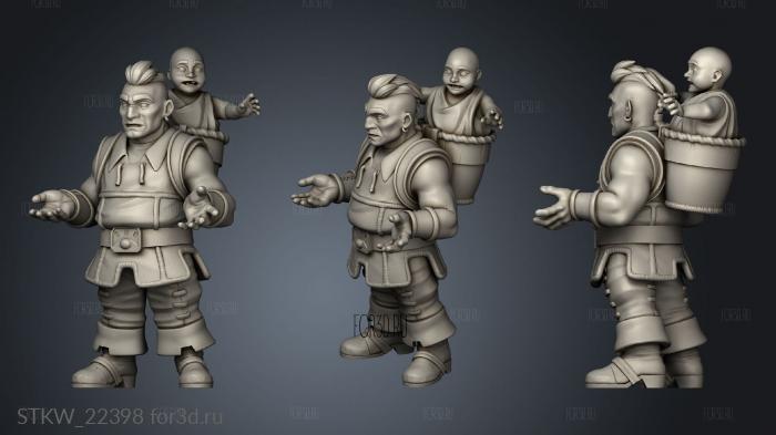 townsfolk 3d stl модель для ЧПУ