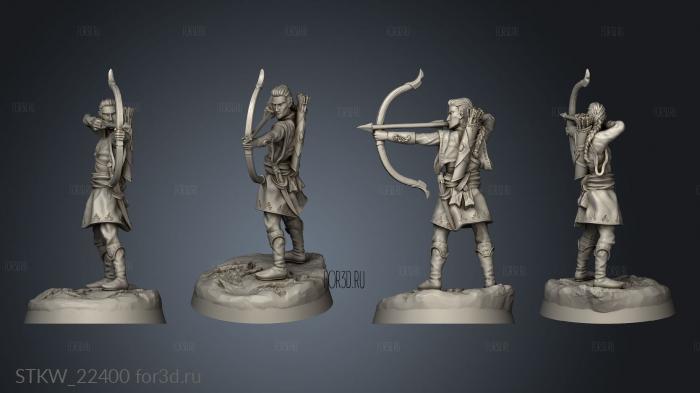 Elven Archer elf stl model for CNC