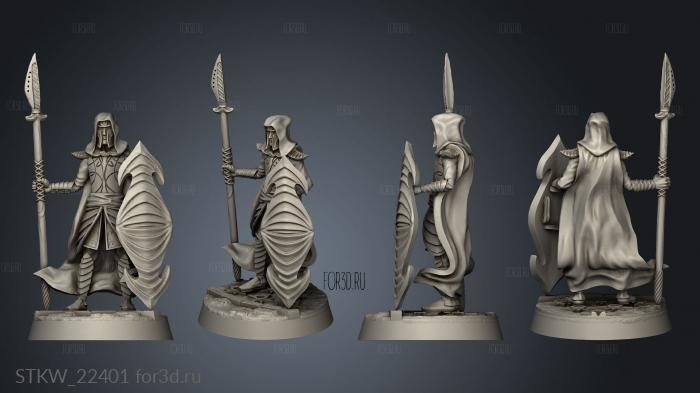 Elven Guard elf stl model for CNC