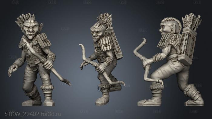 Goblin Archers archer stl model for CNC