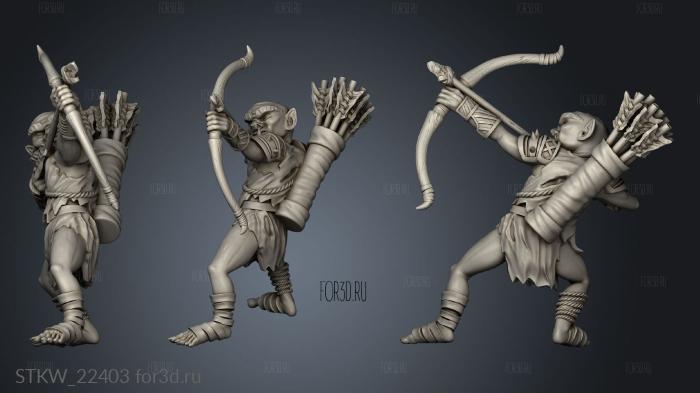 Goblin Archers archer stl model for CNC