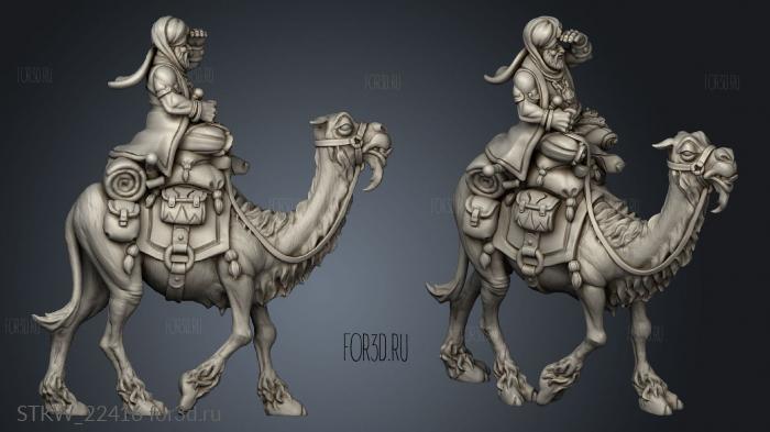 Trapper and mount Camel Rider 3d stl модель для ЧПУ