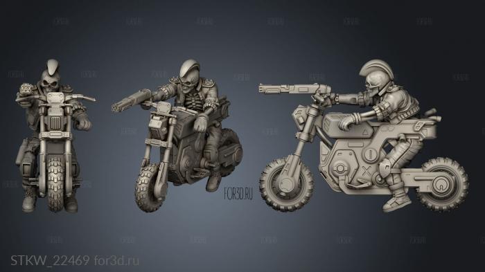 TRIBES CYBER SKELERIDER ARTURITO SKELEPUNK CYBERBIKE 3d stl модель для ЧПУ