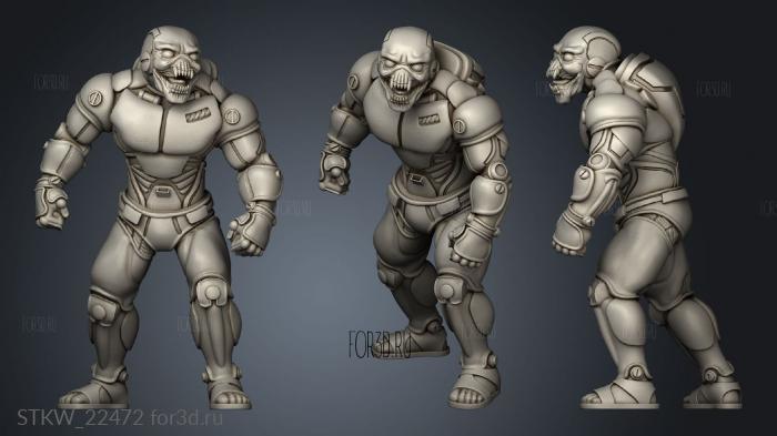 Tribes Cyberpunk GHOUL stl model for CNC