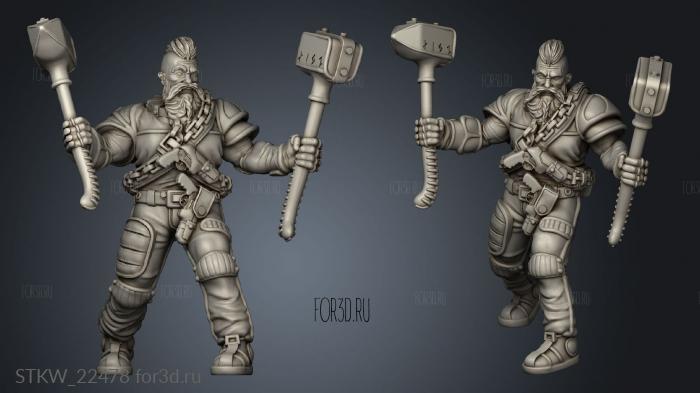 Tribes Cyberpunk VIKING RAGNAR stl model for CNC