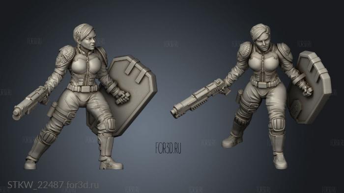 Tribes Cyberpunk BARBS stl model for CNC