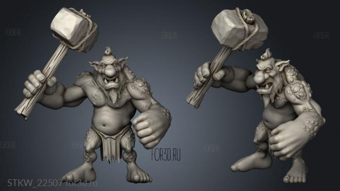 Troll 3d stl модель для ЧПУ