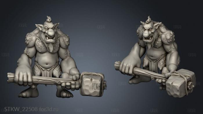 Troll 3d stl модель для ЧПУ