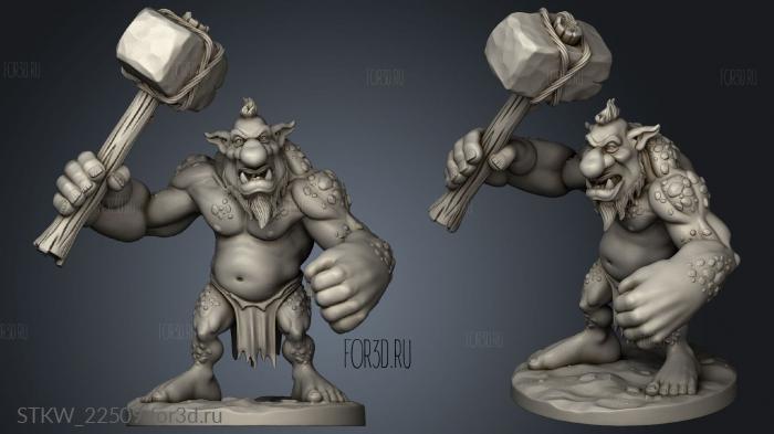 Troll 3d stl модель для ЧПУ