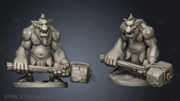 Troll 3d stl модель для ЧПУ