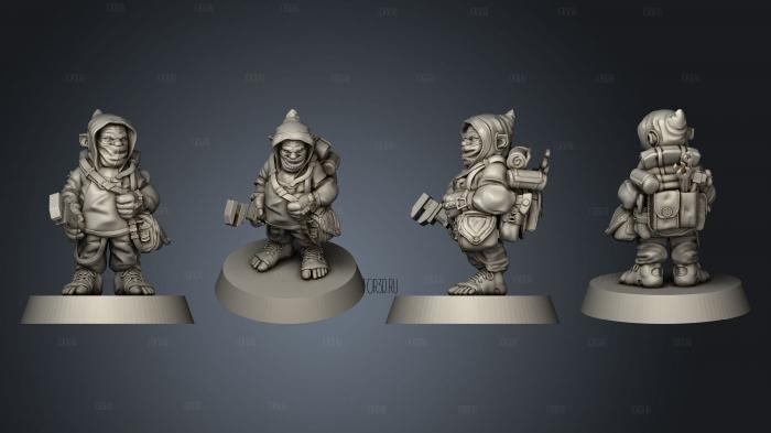 Airship Crew Male 01 stl model for CNC