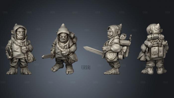 Airship Crew Male 04 stl model for CNC