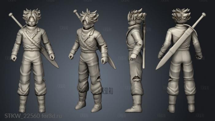 TRUNKS future dragon ball xenoverse 3d stl модель для ЧПУ