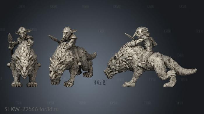 Wolf Rider stl model for CNC