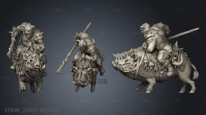 Tusker Cavalry stl model for CNC